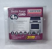 Certified 4 Wire Closed Eyelet 40 Amp Electric Range Cord 4ft Stove Cord