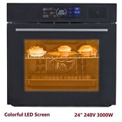 24 Single Wall Oven 2 5 Cu Ft Built In Stainless Electric Oven W Color Screen