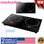 2400w Portable Induction Cooktop Countertop Dual Cooker Burner Stove Hot Plate