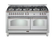 Lofra Dolcevita 60 Inch Range Freestanding Dual Fuel Double Oven Stainless Steel