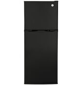 Ge Gpv10fgnbb R 9 8 Cu Ft 12v Top Freezer Refrigerator Black Right
