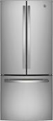 Ge Gne21fykfs 30 Inch French Door Refrigerator With 20 8 Cu Ft Capacity