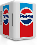 Pepsi Retro Portable 6 Can Mini Refrigerator Mis138pep Compact Fridge Cooler New