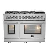 Nib Forno Pro Style Ffsgs612548 48 Professional Dual Fuel Range Stainless Steel