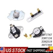 3387134 Dryer Thermostat 3977393 3392519 3977767 Thermal Fuse Kit For Whirlpool