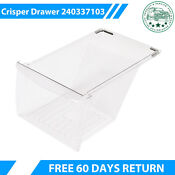 Clear Crisper Drawer Compatible With Frigidaire Refrigerator 240337103 Ps429854