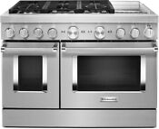 Kitchenaid Kfdc558jss 48 Smart Dual Fuel Range With Griddle In Stainless Steel