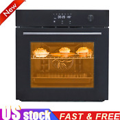 24 Electric Single Wall Oven 3000w 2 5cu Ft W 8 Baking Modes Led Screen