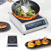 Portable Induction Cooktop Stainless Steel Electric Countertop Cooker 24h Timed