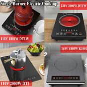 Portable Electric Stove Top One Burner Electric Cooktop Hot Plate Touch Control