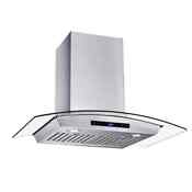 New Vissani 30 In W Convertible Glass Wall Mount Range Hood W 2 Charcoal Filter