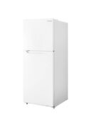 10 Cu Ft Apartment Freezer Refrigerator Reversible Door Stainless White Look