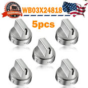 5x Wb03x24818 Gas Stove Knob Cooker Part Switch Control Replace Ge Metal Rotary
