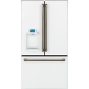 Ge Cafe Cfe28tp4mw2 36 Matte White French Door Smart Refrigerator