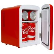Coca Cola Classic 4l Mini Fridge 6 Can Portable Cooler Mini Fridge