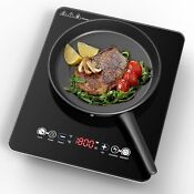Portable Induction Cooktop 1 Burner Electric Hot Plate Induction Cooker 110v New