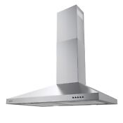 Hermitlux Range Hood 30 Inch Stainless Steel Wall Mount Vent Hood For Kitchen W