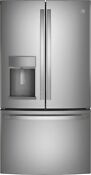 Ge Profile 22 1 Cu Ft French Door Counter Depth Refrigerator With Hands Free