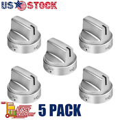 Replacement Ge Stove Top Knobs Wb03x24818 Burner Control Knob 5 Pack Silver