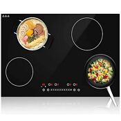 Induction Cooktop 30 Inch Built In 4 Burner Electric Cooktop Touch Control 220v