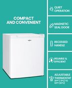 Koolatron 142l Compact Freezer With Manual Defrost Space Saving Flat Back White