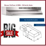 Non Ducted Ductless Range Hood W Lights Exhaust Fan For Under Cabinet 30 Inch