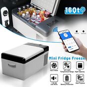 Portable Mini Fridge Freezer 15l 16qt Car Refrigerator Cooler For Travel Camping