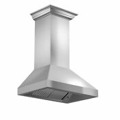 Zline 36 Stainless Steel Wall Range Hood With Led Crown Molding 597crn 36