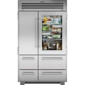 Sub Zero Pro4850g 48 Pro Refrigerator Freezer With Glass Door