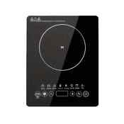 Portable Black Crystal Induction Cooktop Sleek Touch Panel Versatile Electric