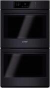 Bosch 800 Series Hbl8661uc 30 Black 12 Modes Ecoclean Double Electric Wall Oven
