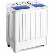 Costway Portable Mini Washing Machine Washer Compact Twin Tub 20 Lbs Spin
