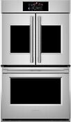 Ge Monogram Statement Ztdx1fpsnss 30 Double Convection Smart Electric Wall Oven