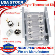 279838 279816 Dryer Heating Element Kit Parts For Whirlpool Roper Kenmore Maytag