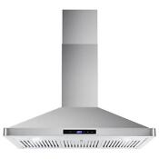 Cosmo Ducted Wall Mount Range Hood 36 Stainless Steel W Touch Pad Control
