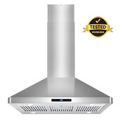 36 In Island Mount Range Hood Touch Controls In Stainless Steel Open Box 