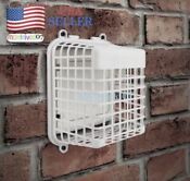 Outdoor Wall Louvered Dryer Duct Vent Exhaust Hood Cap Cover Pest Bird Guard
