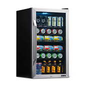 Beverage Refrigerator Cooler Freestanding Mini Fridge With In Stainless Steel