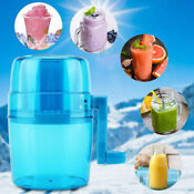 Home Handheld Manual Ice Crushing Shaver Machine Snow Cone Maker Cold Drink 1 1l