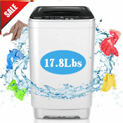 Portable Full Automatic Washing Machine Compact Powerful Washer 17 8lbs Home Use