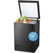 Chest Deep Freezer 3 5 Cu Ft Frozen Food Storage Ice Fridge With Basket Black Us