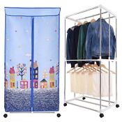 Electric Clothes Dryer Portable Wardrobe Drying Rack Heat Heater Laundry Machine