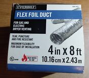 Everbilt Flex Foil Duct 4 X8 For Gas Electric Dryer Venting New In Box