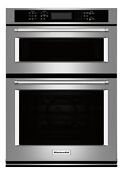 Kitchenaid Koce500ess 30 Single Convection Wall Oven Built In Microwave