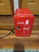 6 Can Mini Fridge Coca Cola Portable 4l Good Working Condition 