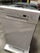 White Frigidaire 18 Compact Front Control Dishwasher With Dual Spray Arms