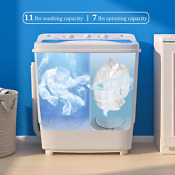 17 6lbs Portable Washing Machine Mini Compact Twin Tub Spin Dryer Free Shipping