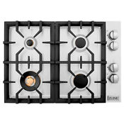 Zline 30 Dropin Cooktop With 4 Gas Brass Burners Stainless Steel Rc Br 30