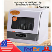 Mini Portable Countertop Dishwasher Compact Dishwasher 3 Programs Large Capacity