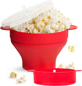Microwave Popcorn Maker Popcorn Bowl Silicone Collapsible Microwaveable Bowl 
